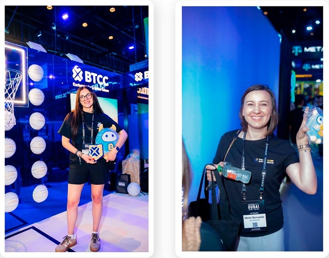 Баскетбольный стенд BTCC и любимец публики Накамон произвели фурор на TOKEN2049 в Дубае